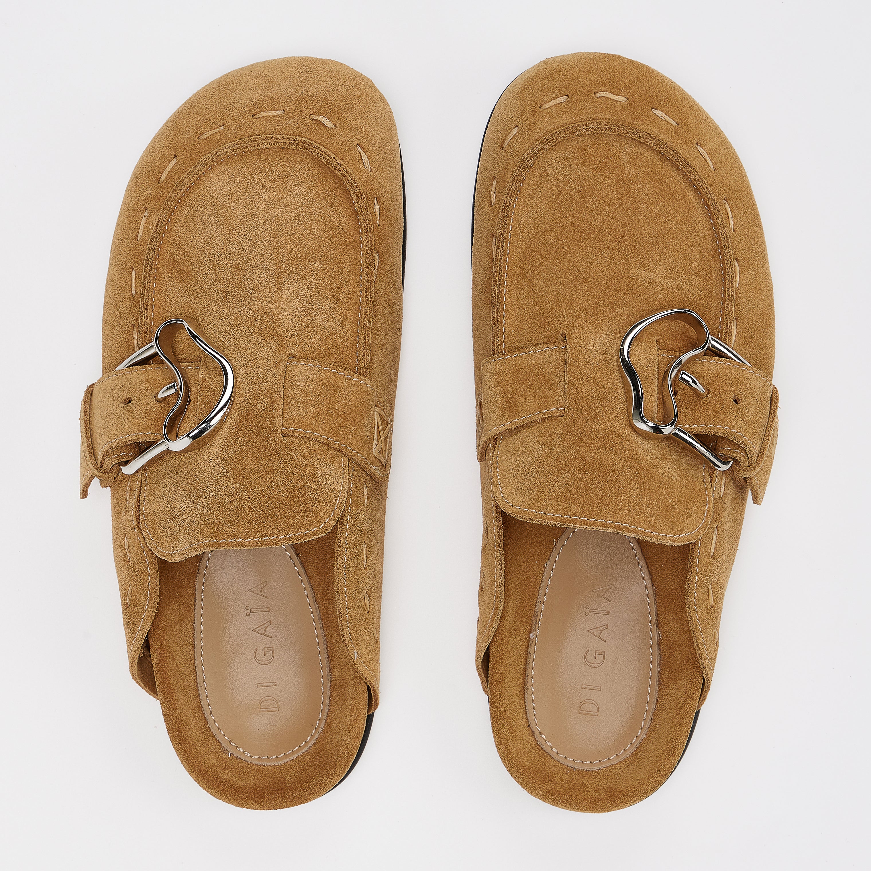 FARAH SUEDE BUCKLE MULES