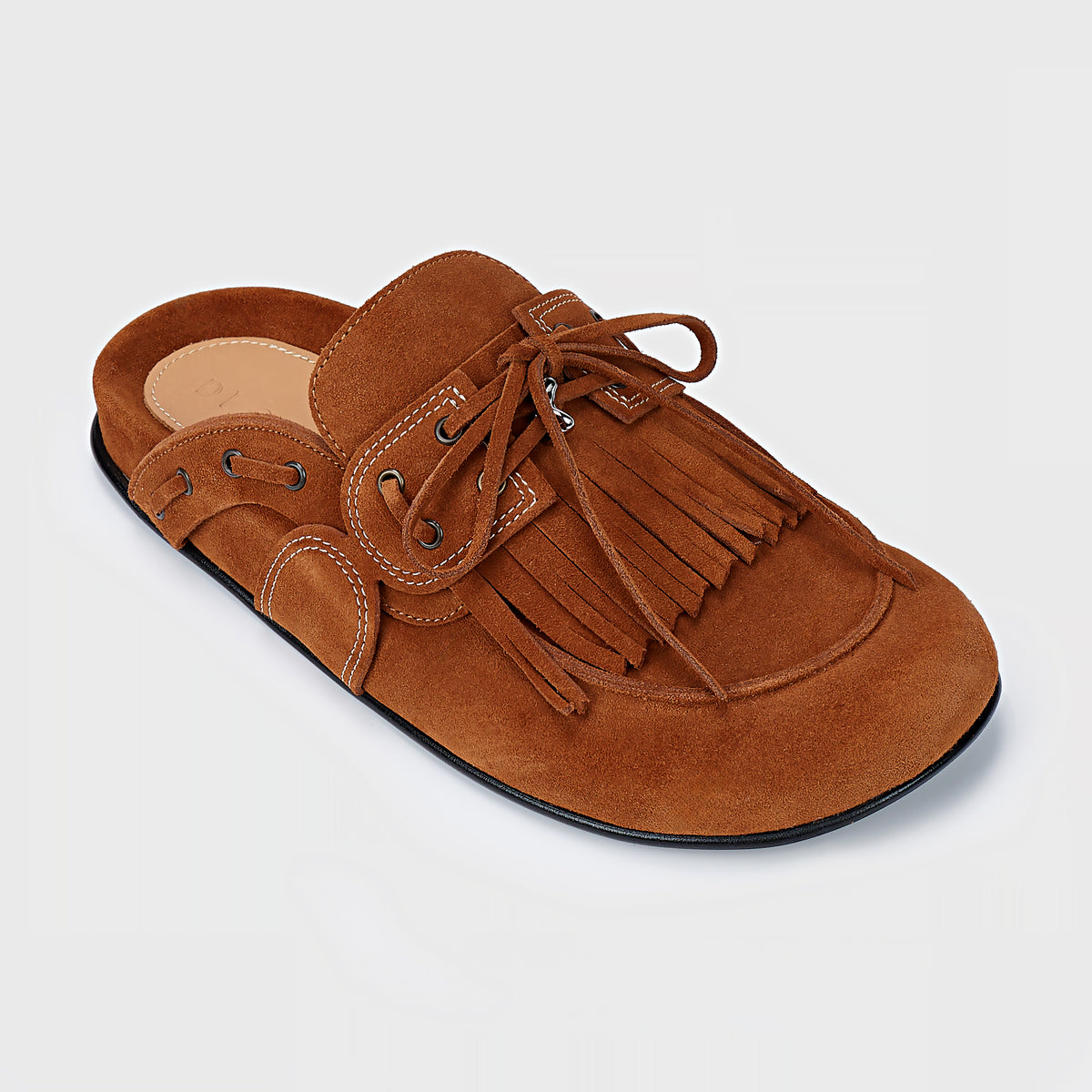 CHERYL FRINGED SUEDE MULES