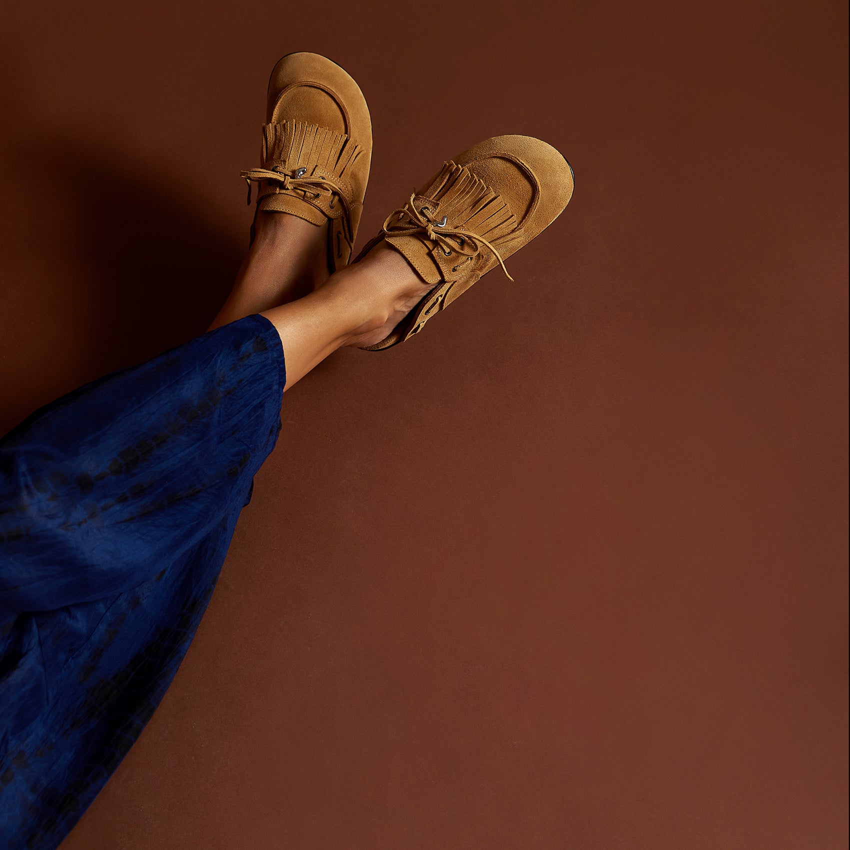 CHERYL FRINGED SUEDE MULES