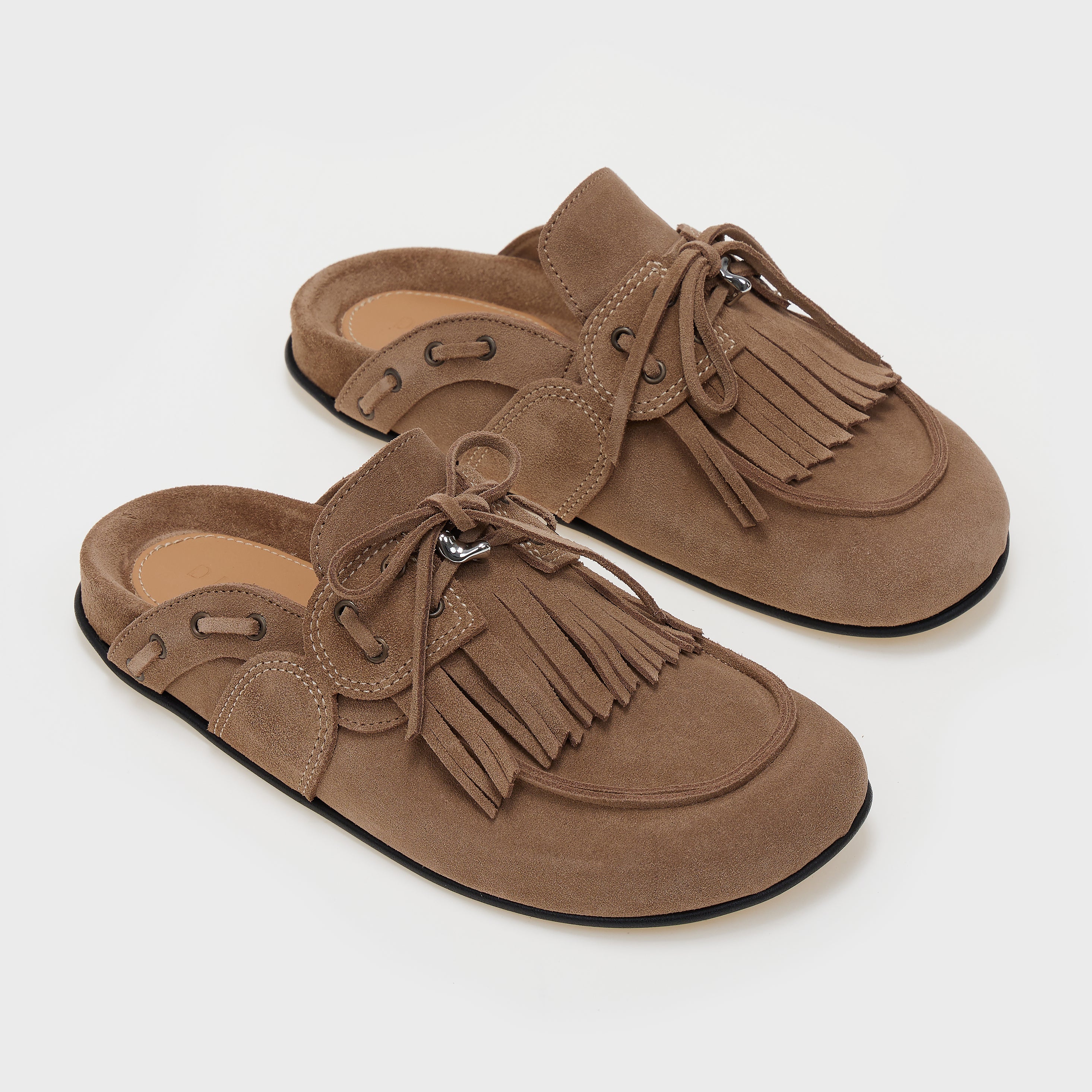 CHERYL FRINGED SUEDE MULES