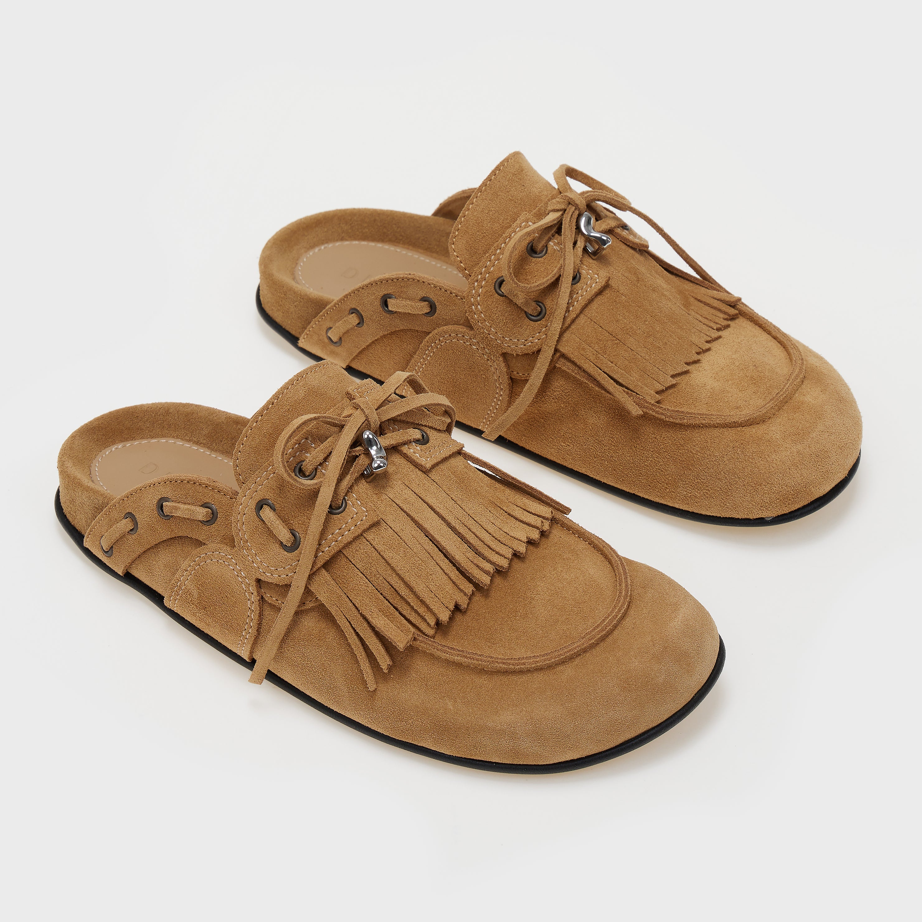 CHERYL FRINGED SUEDE MULES