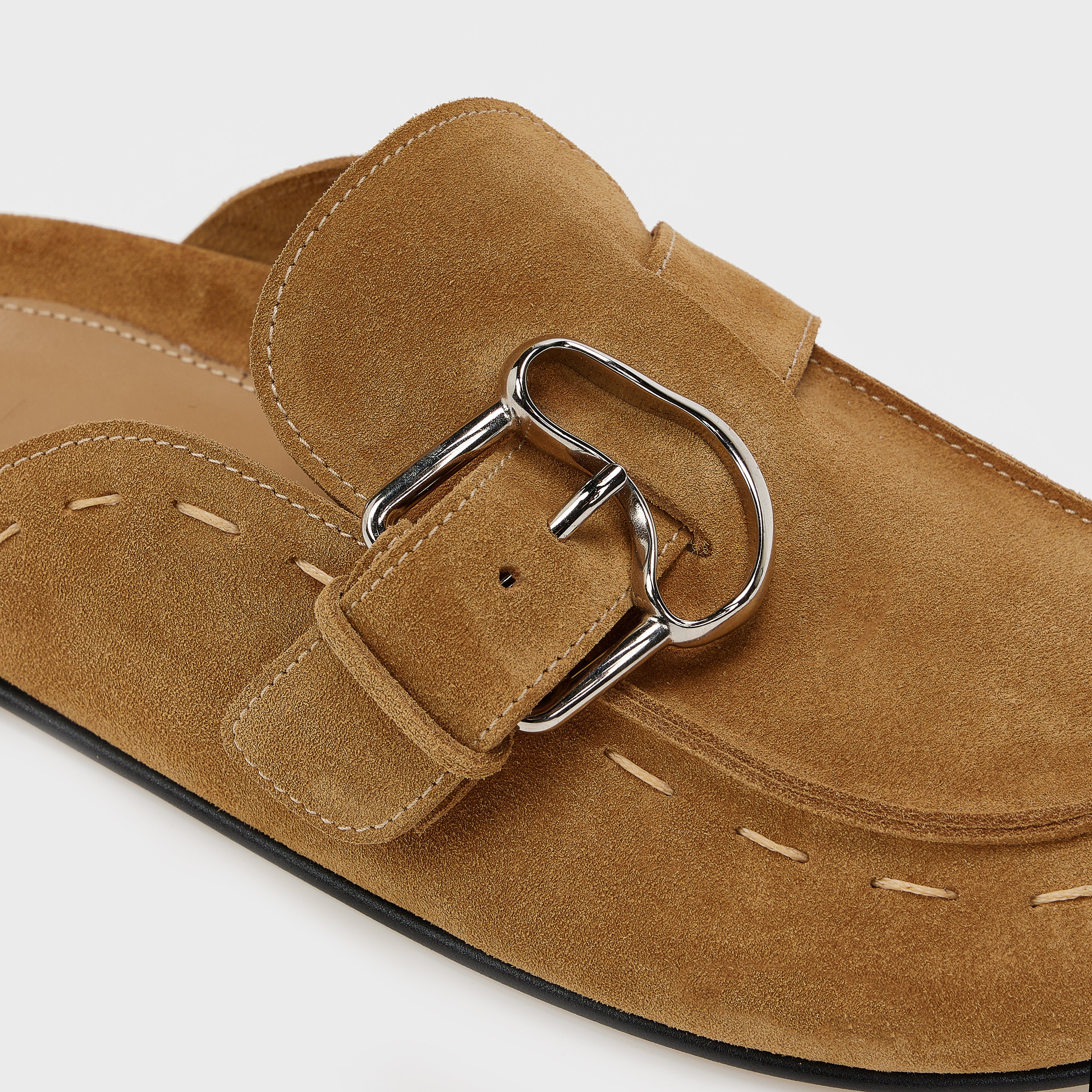 FARAH SUEDE BUCKLE MULES