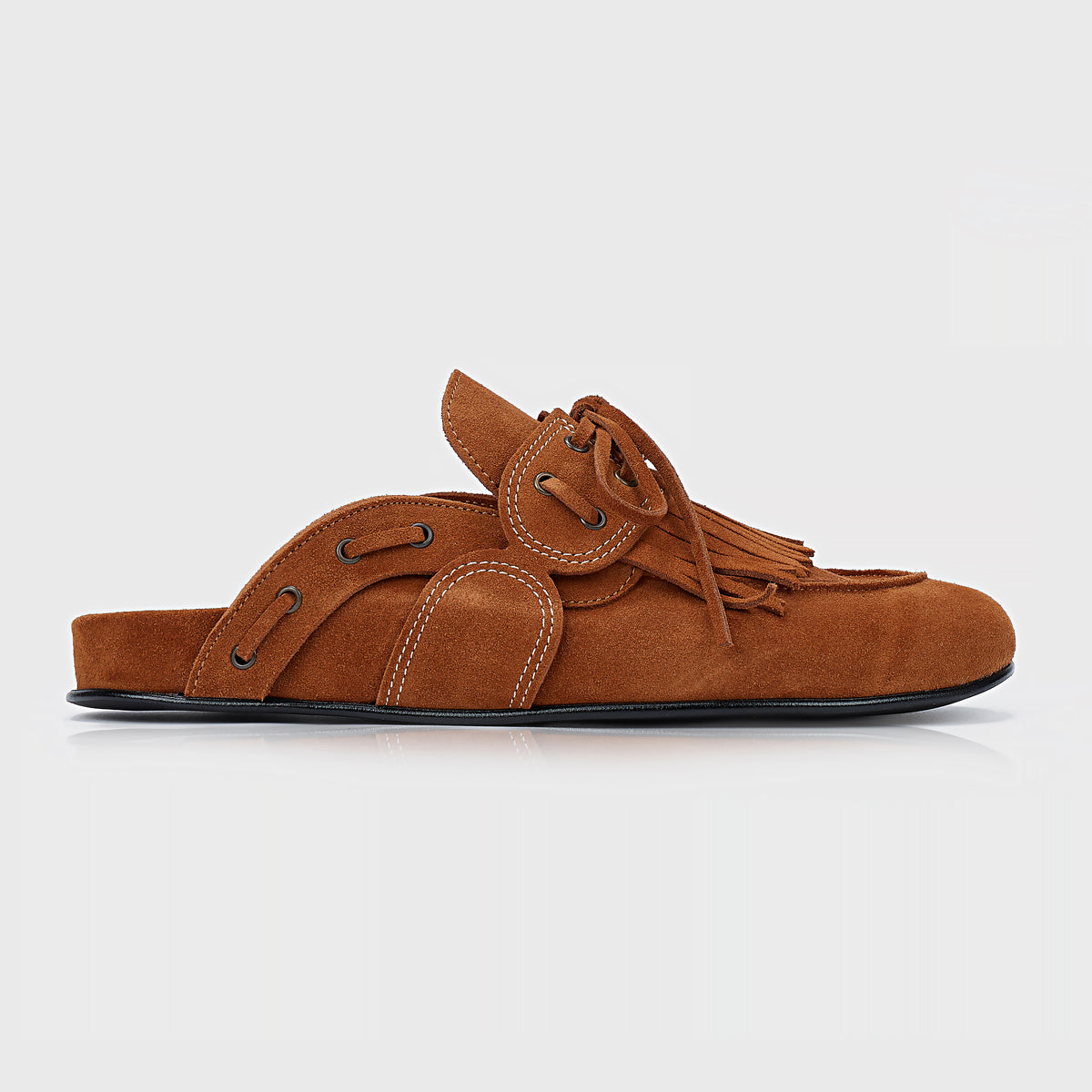 CHERYL FRINGED SUEDE MULES
