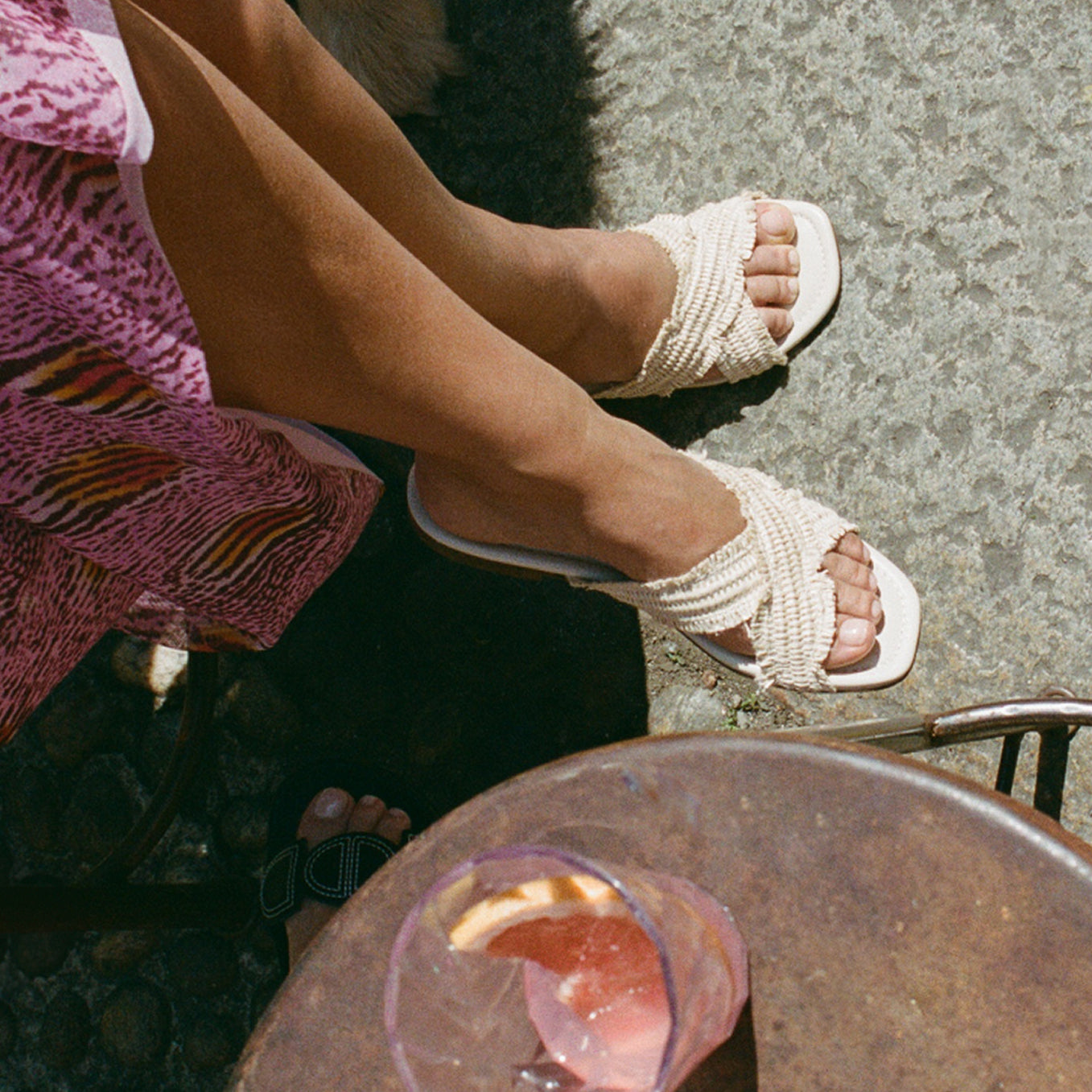 CLEO RAFFIA SANDALS