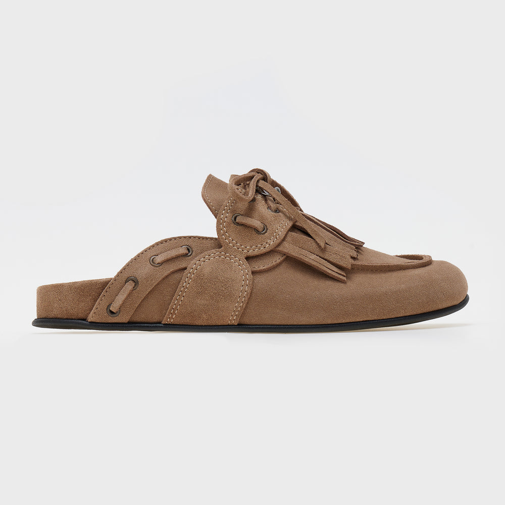 CHERYL FRINGED SUEDE MULES