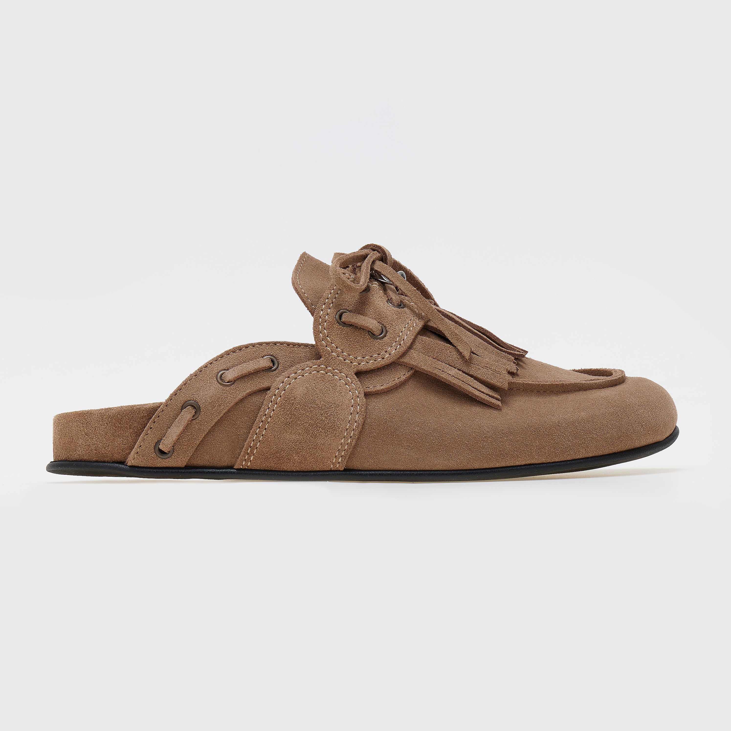 CHERYL FRINGED SUEDE MULES