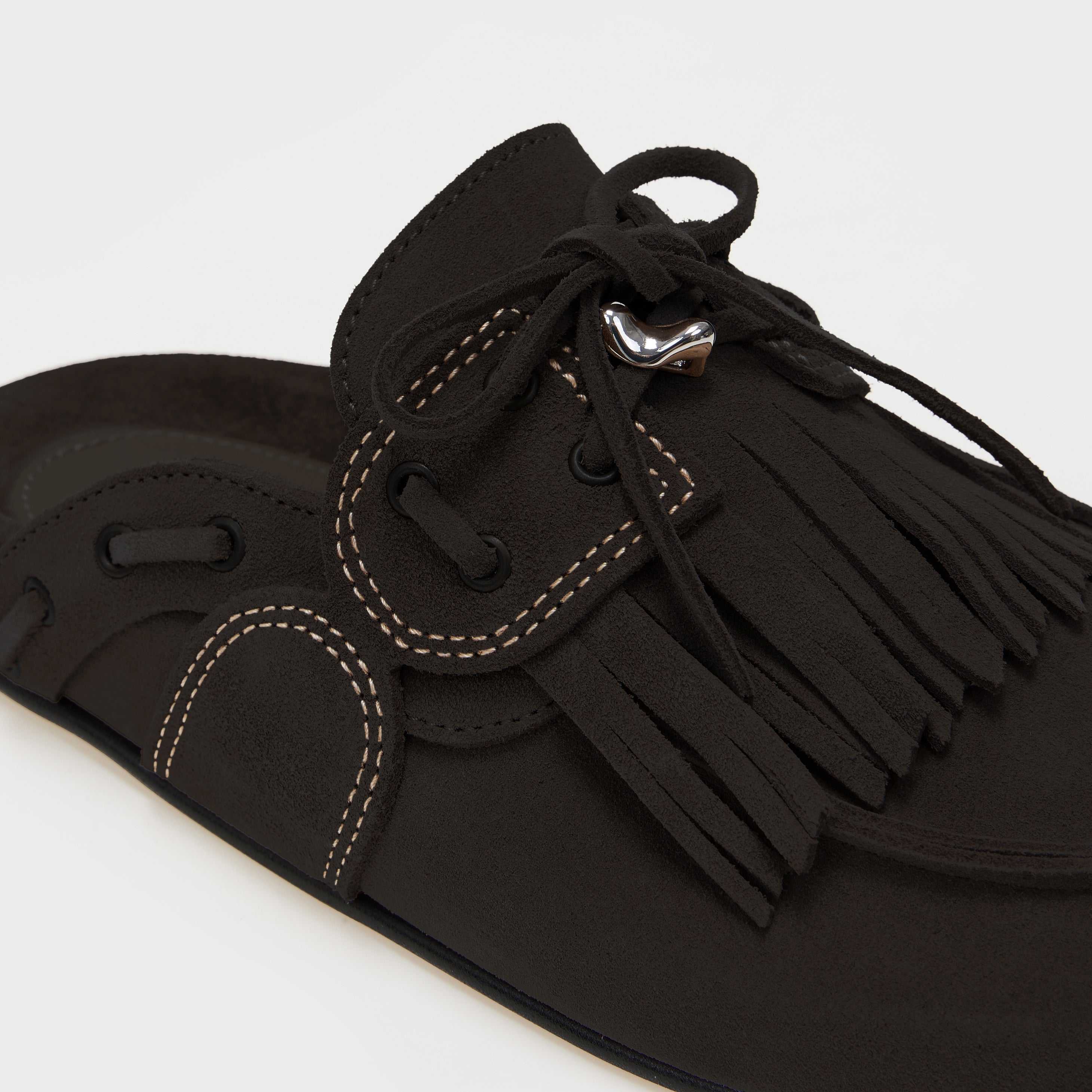 CHERYL FRINGED SUEDE MULES