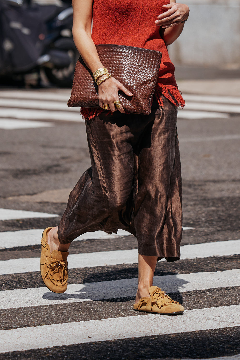 CHERYL FRINGED SUEDE MULES
