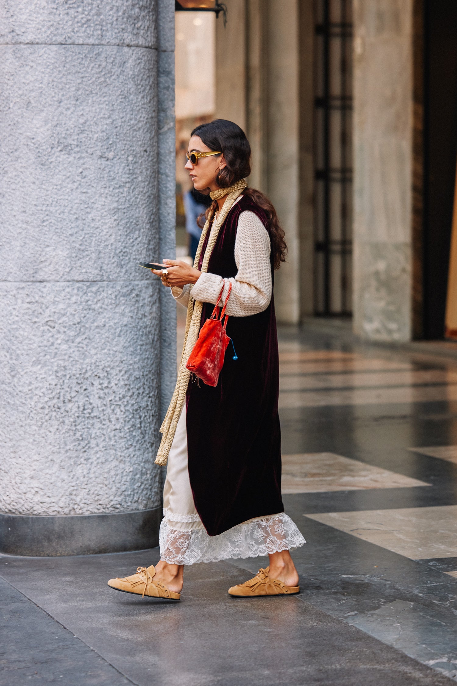 CHERYL FRINGED SUEDE MULES