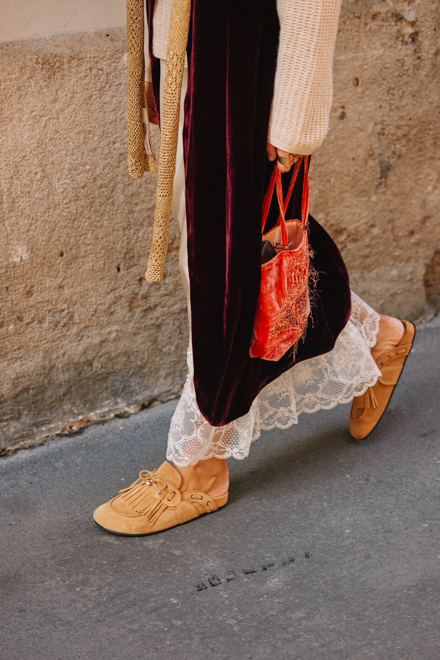 CHERYL FRINGED SUEDE MULES